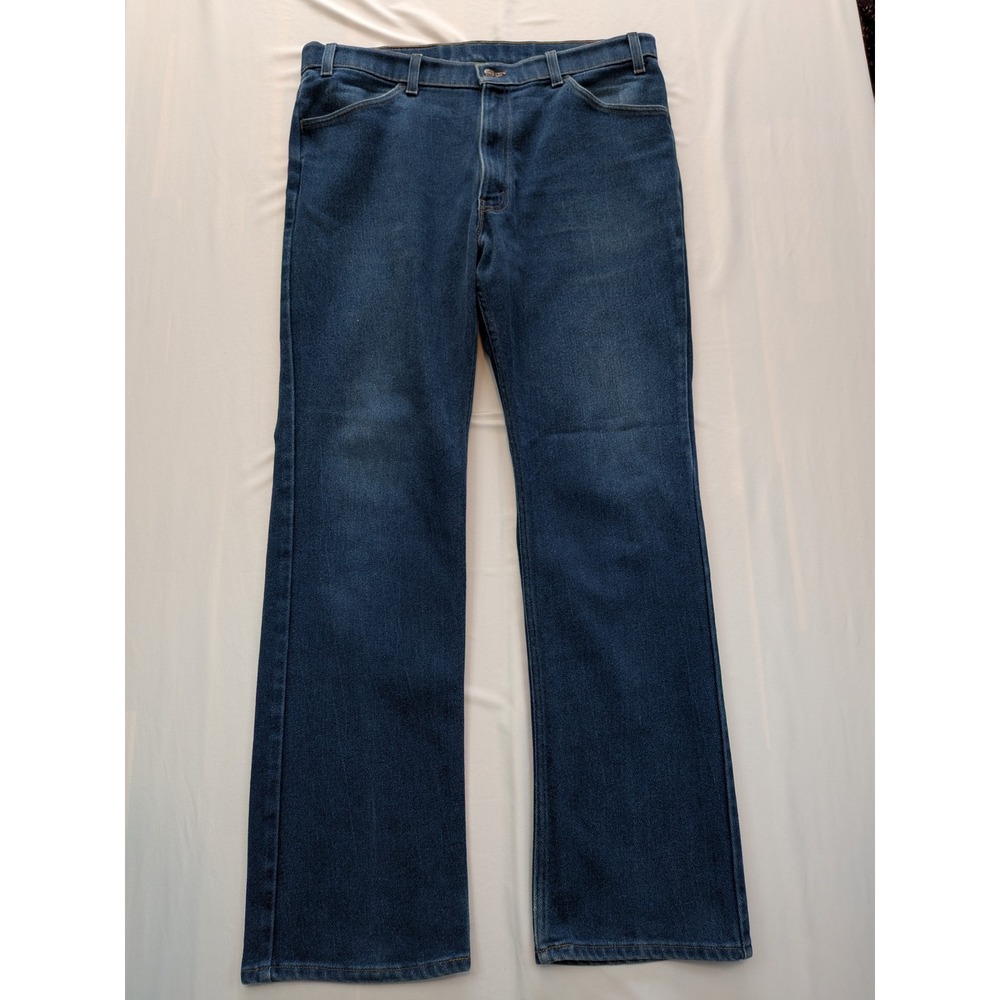 Vintage Levis Action Jeans Mens 38x32 Blue Orange Tab Straight Leg Made in USA